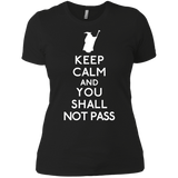 T-Shirts Black / X-Small Keep Calm You Shall Not Pass Women's Premium T-Shirt