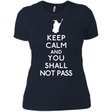T-Shirts Midnight Navy / X-Small Keep Calm You Shall Not Pass Women's Premium T-Shirt
