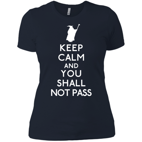 T-Shirts Midnight Navy / X-Small Keep Calm You Shall Not Pass Women's Premium T-Shirt