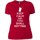 T-Shirts Red / X-Small Keep Calm You Shall Not Pass Women's Premium T-Shirt
