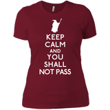 T-Shirts Scarlet / X-Small Keep Calm You Shall Not Pass Women's Premium T-Shirt