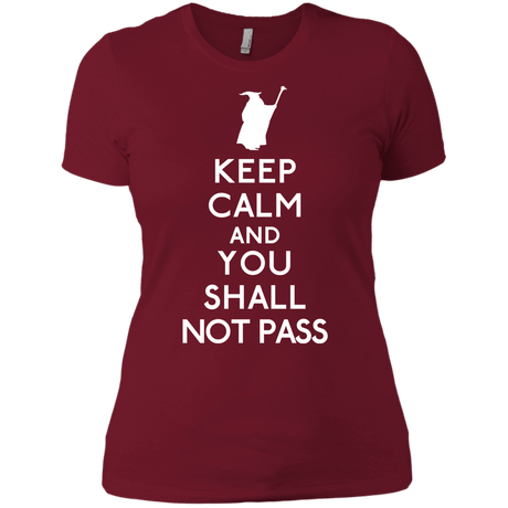 T-Shirts Scarlet / X-Small Keep Calm You Shall Not Pass Women's Premium T-Shirt