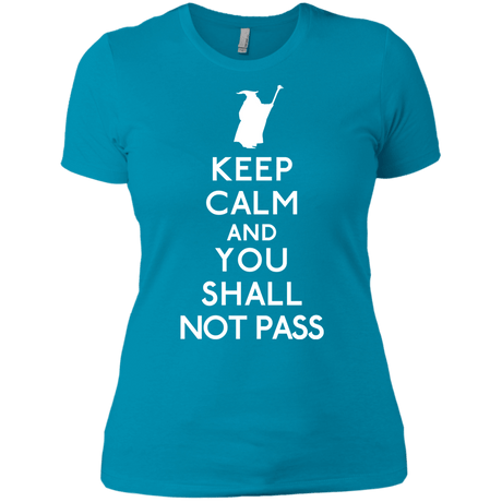 T-Shirts Turquoise / X-Small Keep Calm You Shall Not Pass Women's Premium T-Shirt