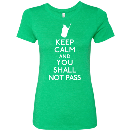 T-Shirts Envy / S Keep Calm You Shall Not Pass Women's Triblend T-Shirt
