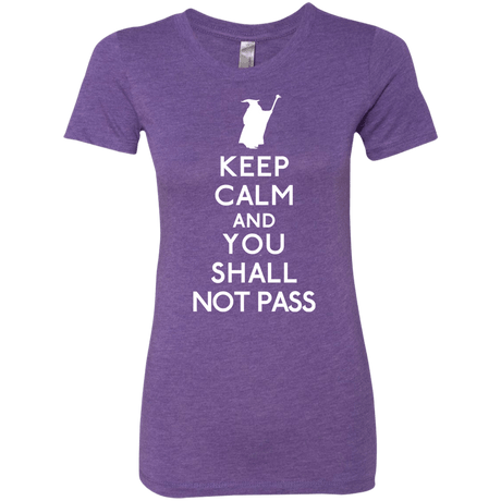 T-Shirts Purple Rush / S Keep Calm You Shall Not Pass Women's Triblend T-Shirt