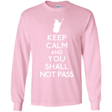 T-Shirts Light Pink / YS Keep Calm You Shall Not Pass Youth Long Sleeve T-Shirt