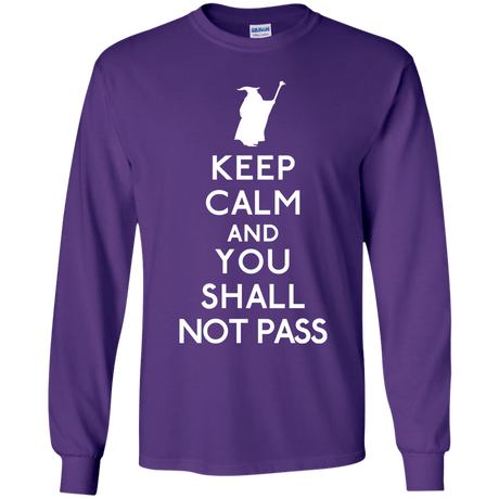 T-Shirts Purple / YS Keep Calm You Shall Not Pass Youth Long Sleeve T-Shirt