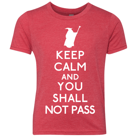 T-Shirts Vintage Red / YXS Keep Calm You Shall Not Pass Youth Triblend T-Shirt