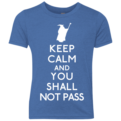 T-Shirts Vintage Royal / YXS Keep Calm You Shall Not Pass Youth Triblend T-Shirt