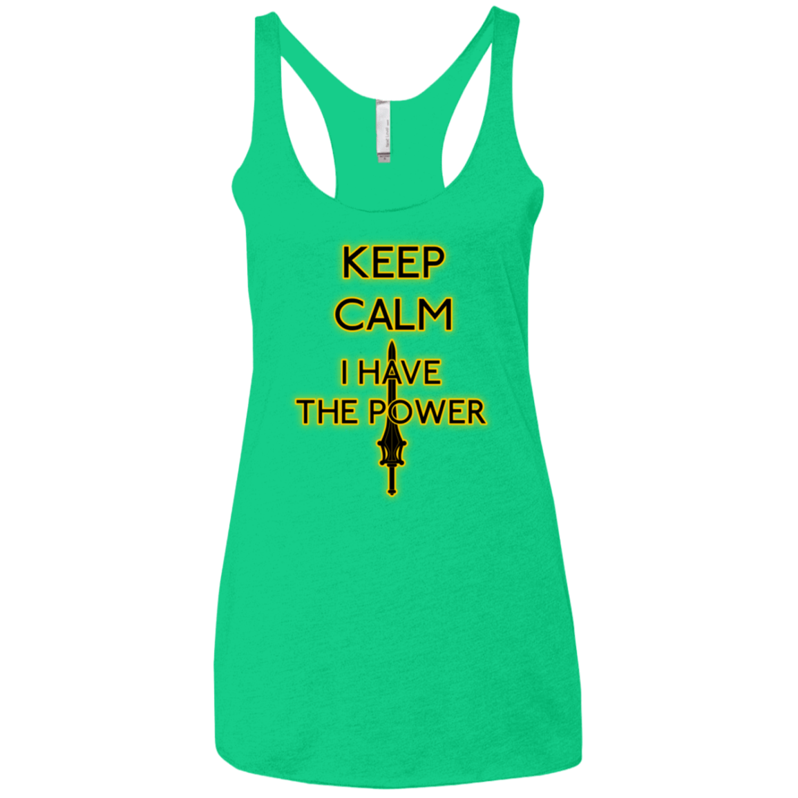 T-Shirts Envy / X-Small Keep have the Power Women's Triblend Racerback Tank