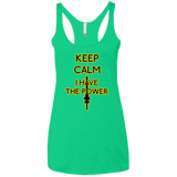 T-Shirts Envy / X-Small Keep have the Power Women's Triblend Racerback Tank