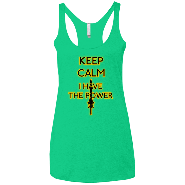 T-Shirts Envy / X-Small Keep have the Power Women's Triblend Racerback Tank