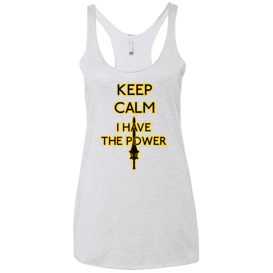 T-Shirts Heather White / X-Small Keep have the Power Women's Triblend Racerback Tank