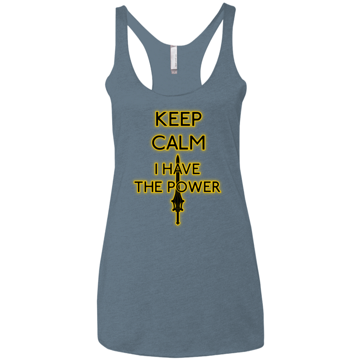 T-Shirts Indigo / X-Small Keep have the Power Women's Triblend Racerback Tank