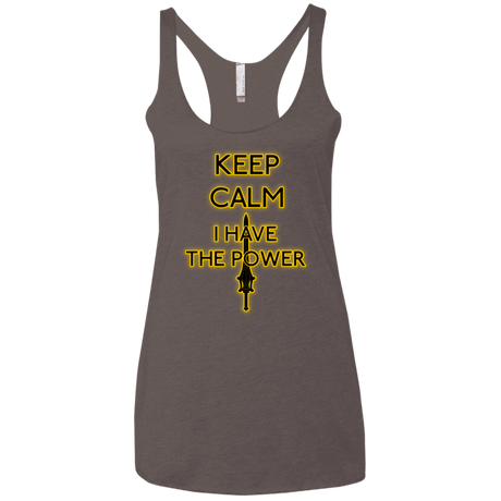 T-Shirts Macchiato / X-Small Keep have the Power Women's Triblend Racerback Tank