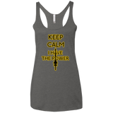 T-Shirts Premium Heather / X-Small Keep have the Power Women's Triblend Racerback Tank