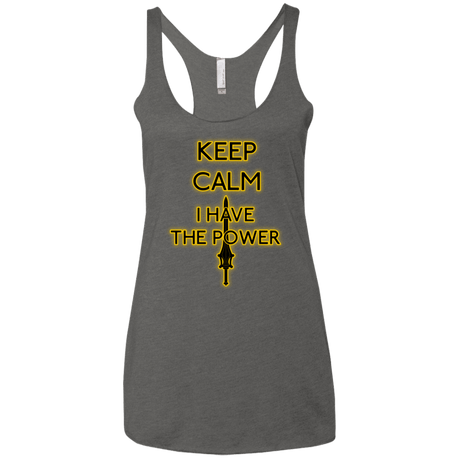 T-Shirts Premium Heather / X-Small Keep have the Power Women's Triblend Racerback Tank