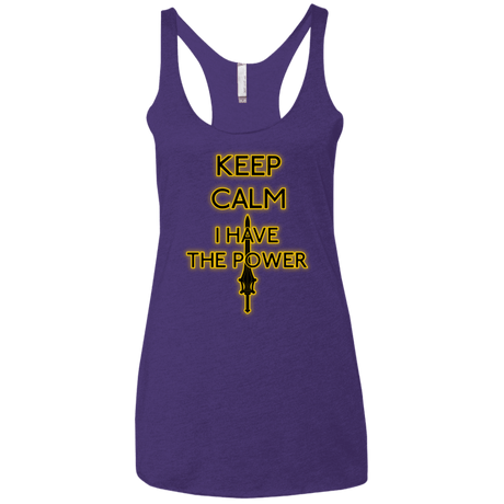 T-Shirts Purple / X-Small Keep have the Power Women's Triblend Racerback Tank
