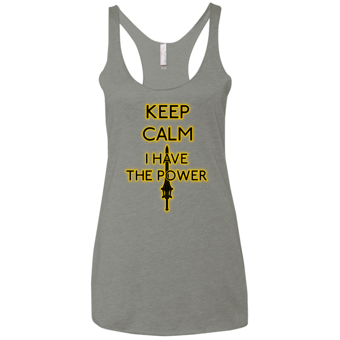 T-Shirts Venetian Grey / X-Small Keep have the Power Women's Triblend Racerback Tank
