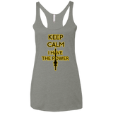 T-Shirts Venetian Grey / X-Small Keep have the Power Women's Triblend Racerback Tank