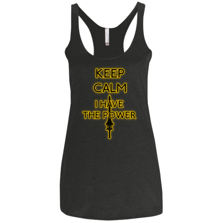 T-Shirts Vintage Black / X-Small Keep have the Power Women's Triblend Racerback Tank