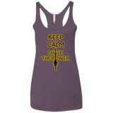 T-Shirts Vintage Purple / X-Small Keep have the Power Women's Triblend Racerback Tank