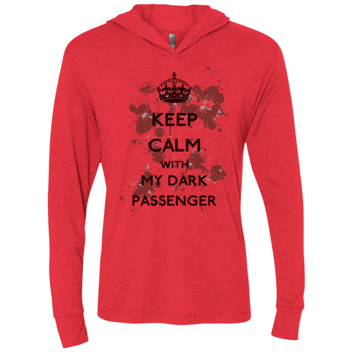 T-Shirts Vintage Red / X-Small Keep passenger Triblend Long Sleeve Hoodie Tee