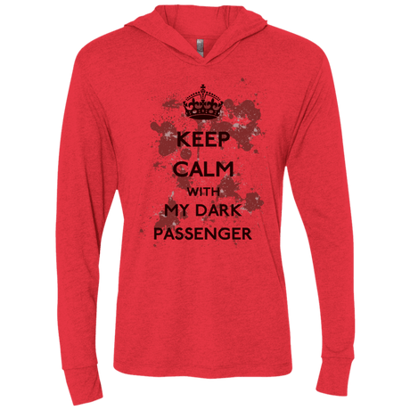 T-Shirts Vintage Red / X-Small Keep passenger Triblend Long Sleeve Hoodie Tee