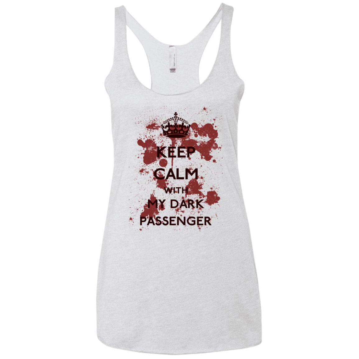 T-Shirts Heather White / X-Small Keep passenger Women's Triblend Racerback Tank