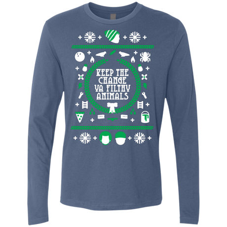 T-Shirts Indigo / Small Keep The Change Men's Premium Long Sleeve
