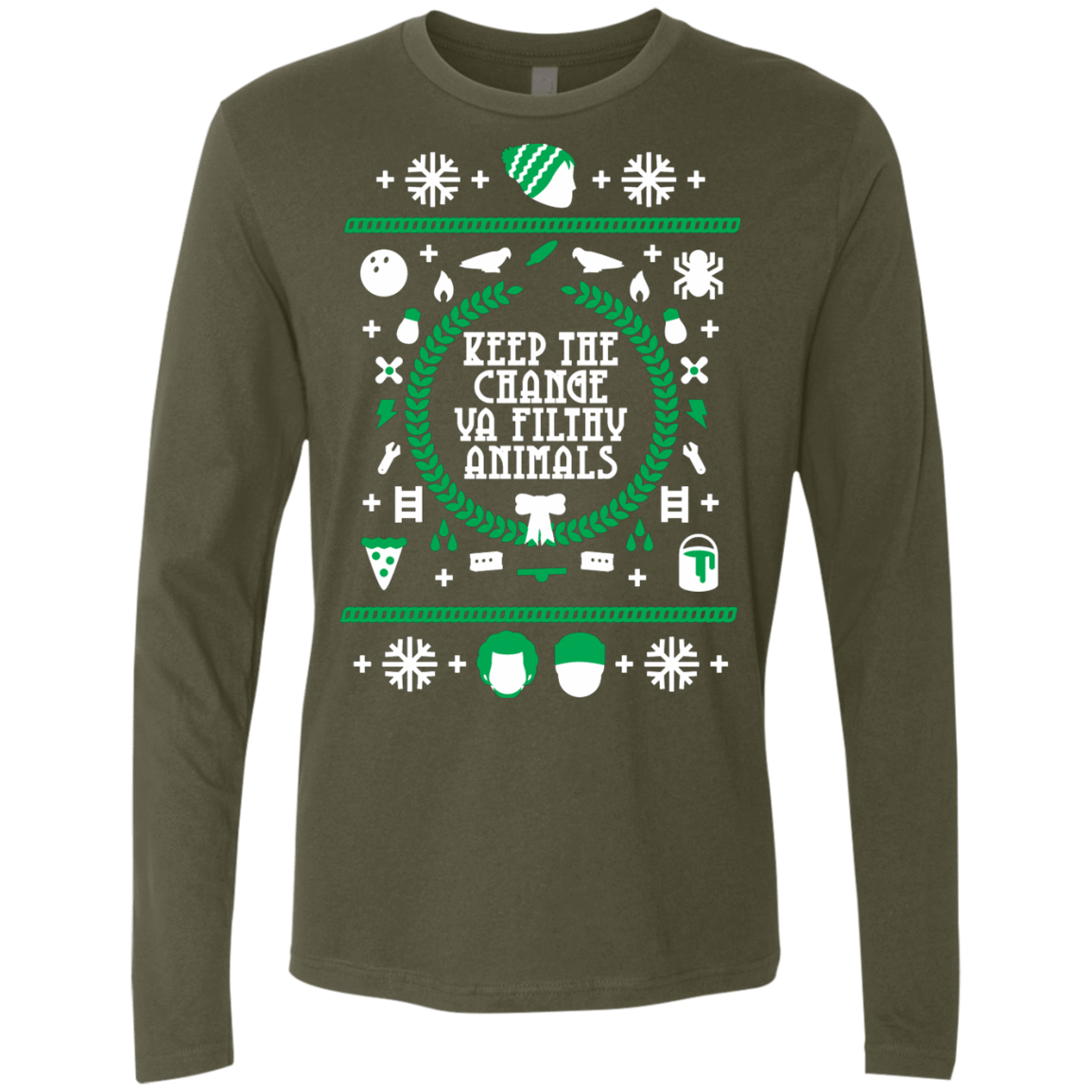T-Shirts Military Green / Small Keep The Change Men's Premium Long Sleeve