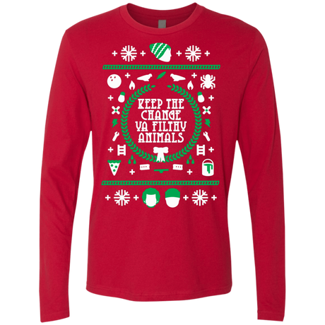 T-Shirts Red / Small Keep The Change Men's Premium Long Sleeve