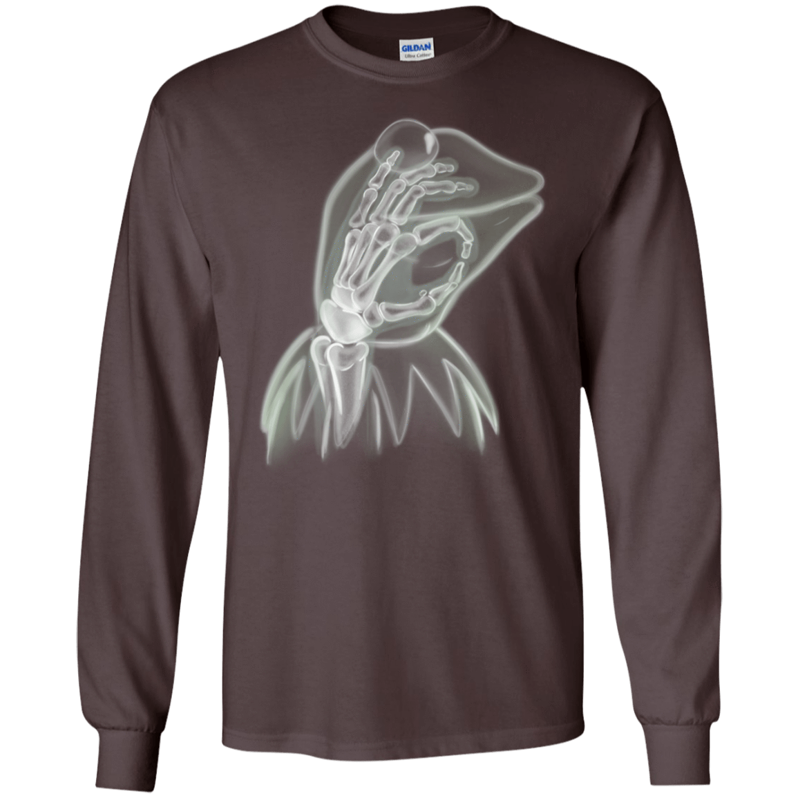 T-Shirts Dark Chocolate / S Kermit the Troll Men's Long Sleeve T-Shirt