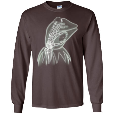 T-Shirts Dark Chocolate / S Kermit the Troll Men's Long Sleeve T-Shirt