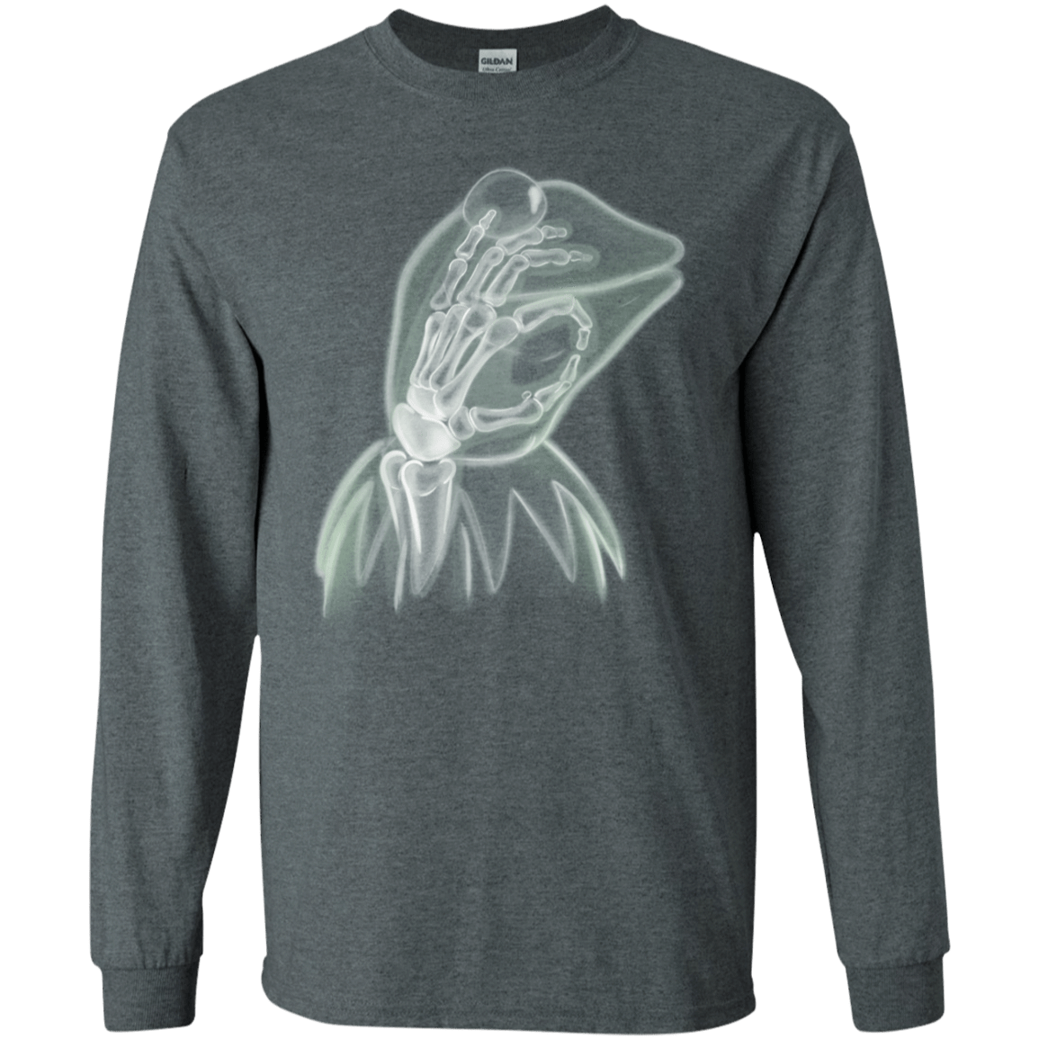 T-Shirts Dark Heather / S Kermit the Troll Men's Long Sleeve T-Shirt