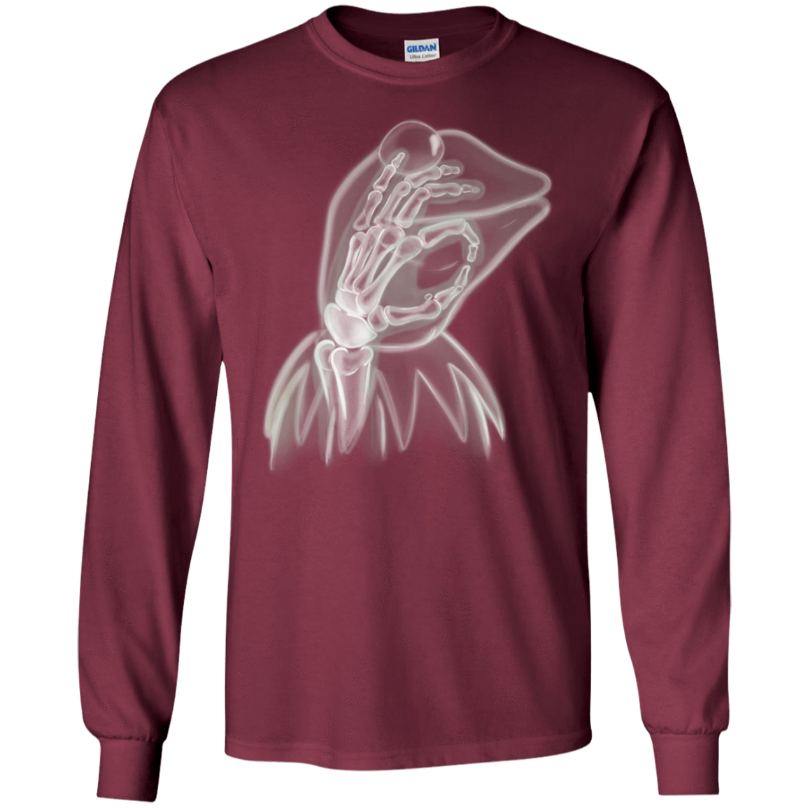 T-Shirts Maroon / S Kermit the Troll Men's Long Sleeve T-Shirt