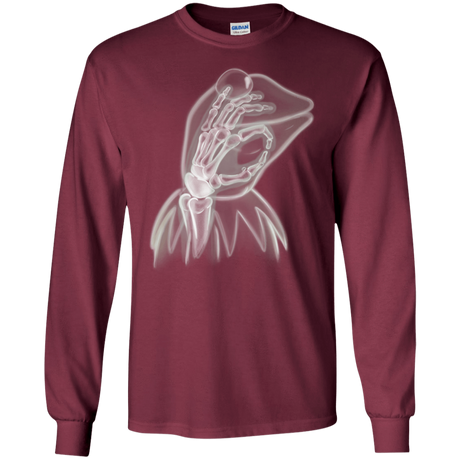 T-Shirts Maroon / S Kermit the Troll Men's Long Sleeve T-Shirt