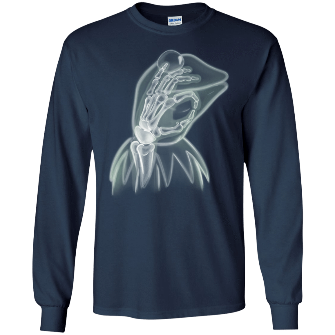 T-Shirts Navy / S Kermit the Troll Men's Long Sleeve T-Shirt