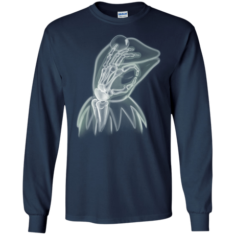 T-Shirts Navy / S Kermit the Troll Men's Long Sleeve T-Shirt