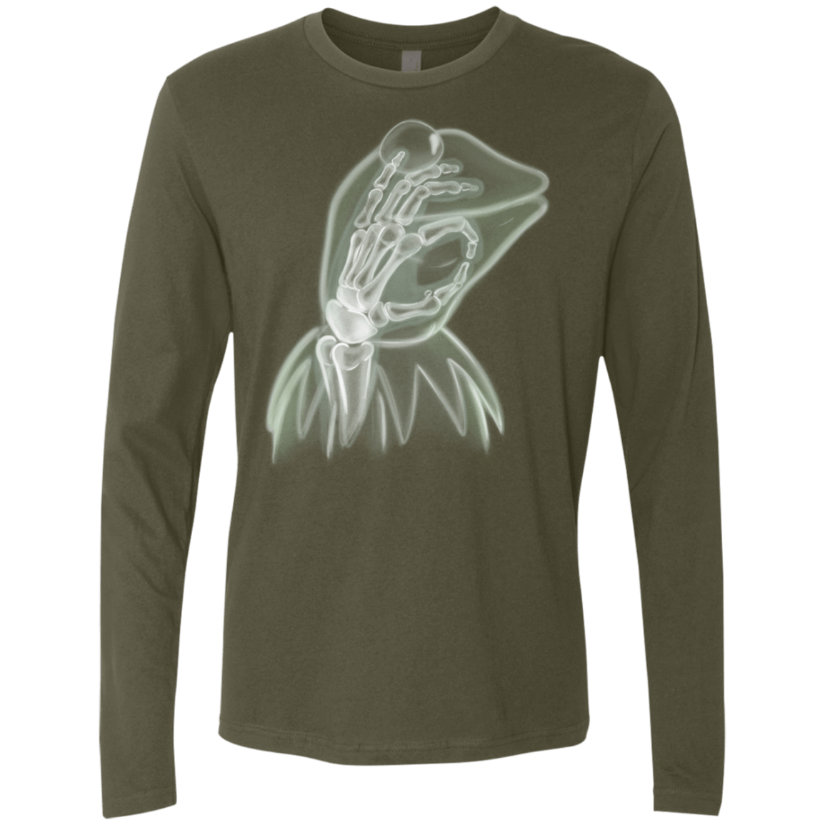 T-Shirts Military Green / S Kermit the Troll Men's Premium Long Sleeve