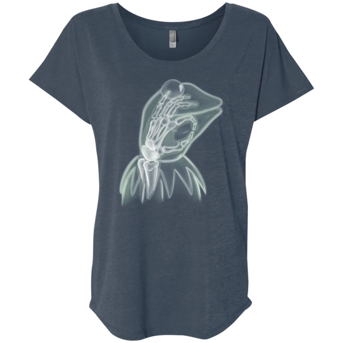 T-Shirts Indigo / X-Small Kermit the Troll Triblend Dolman Sleeve