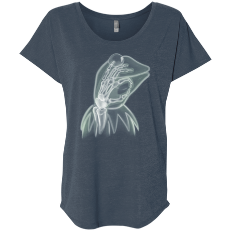 T-Shirts Indigo / X-Small Kermit the Troll Triblend Dolman Sleeve