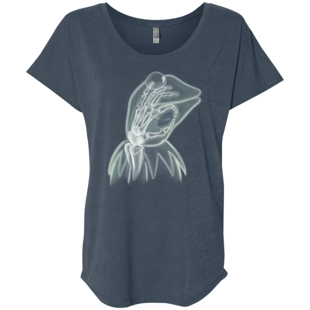 T-Shirts Indigo / X-Small Kermit the Troll Triblend Dolman Sleeve