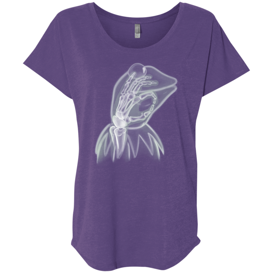 T-Shirts Purple Rush / X-Small Kermit the Troll Triblend Dolman Sleeve