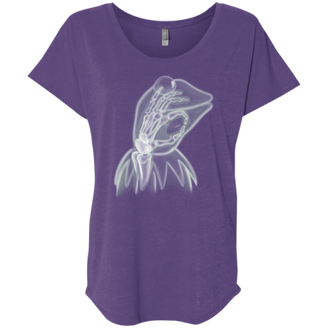 T-Shirts Purple Rush / X-Small Kermit the Troll Triblend Dolman Sleeve