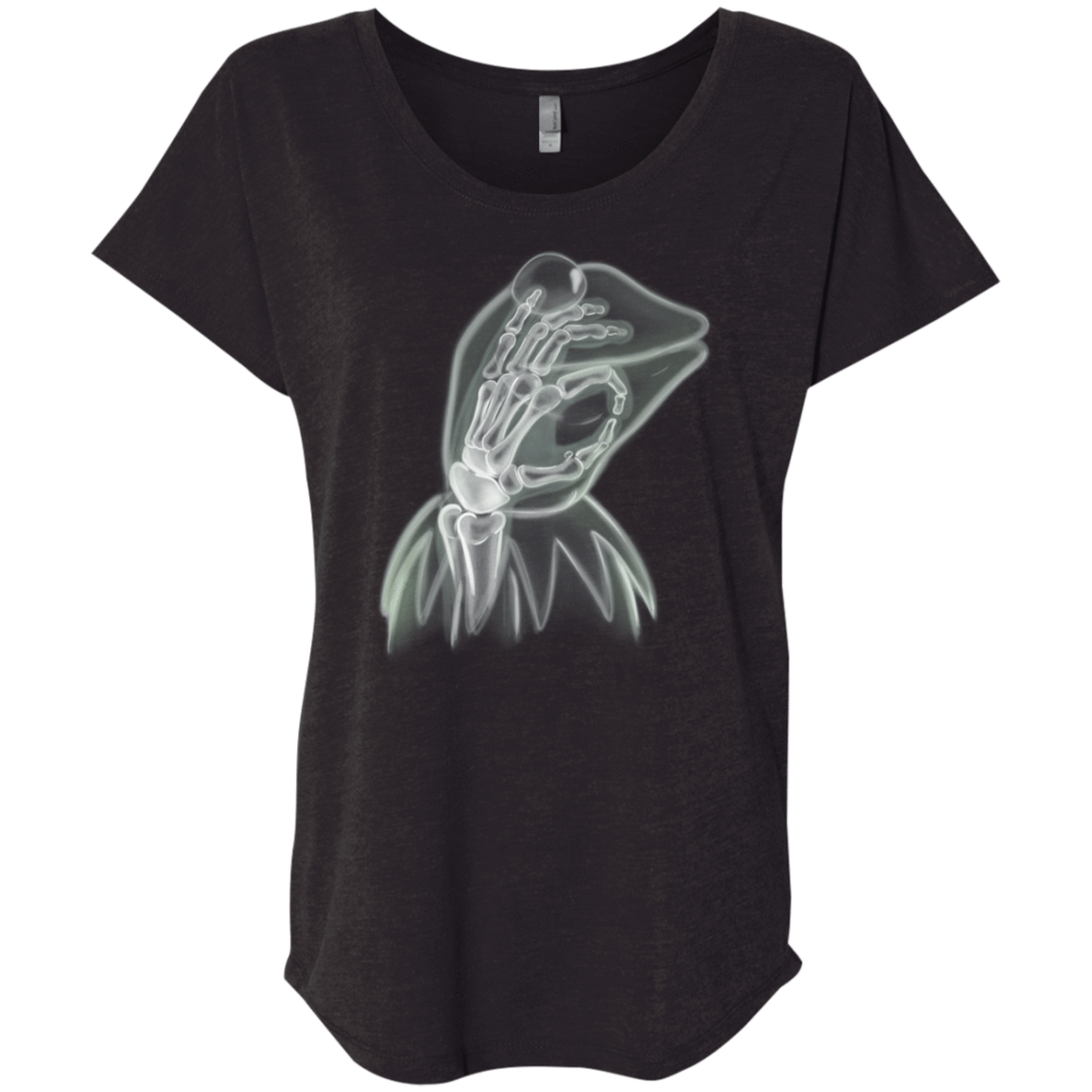 T-Shirts Vintage Black / X-Small Kermit the Troll Triblend Dolman Sleeve