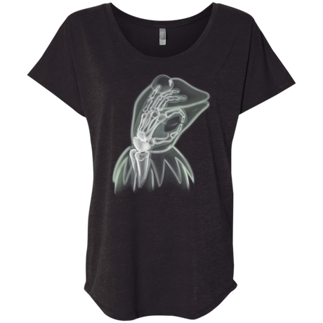 T-Shirts Vintage Black / X-Small Kermit the Troll Triblend Dolman Sleeve
