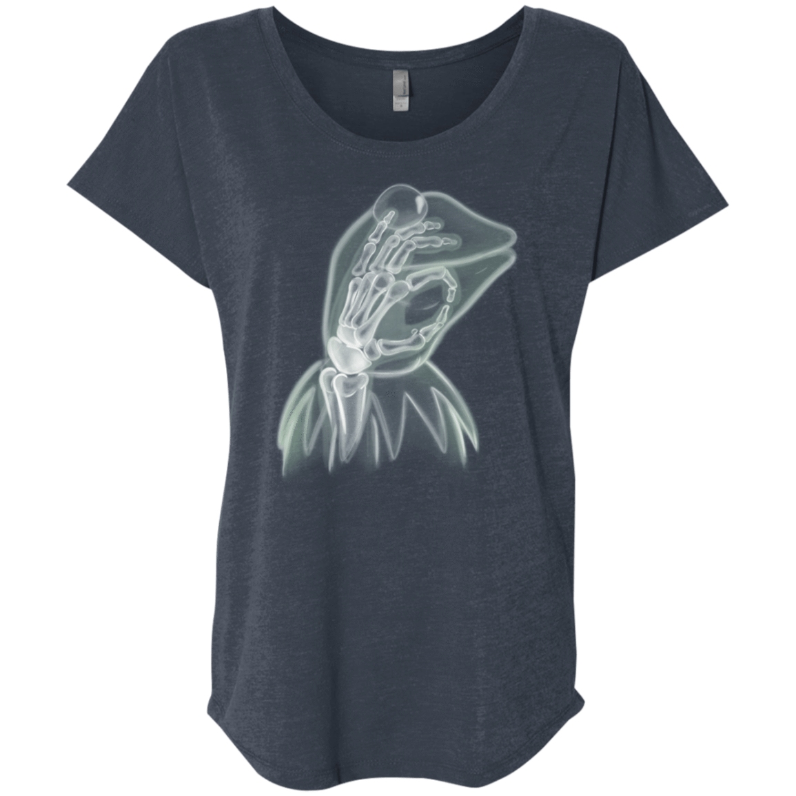 T-Shirts Vintage Navy / X-Small Kermit the Troll Triblend Dolman Sleeve