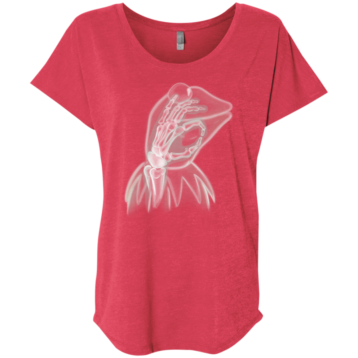 T-Shirts Vintage Red / X-Small Kermit the Troll Triblend Dolman Sleeve