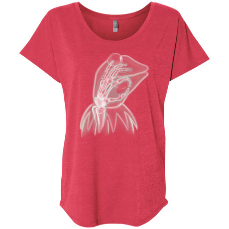 T-Shirts Vintage Red / X-Small Kermit the Troll Triblend Dolman Sleeve